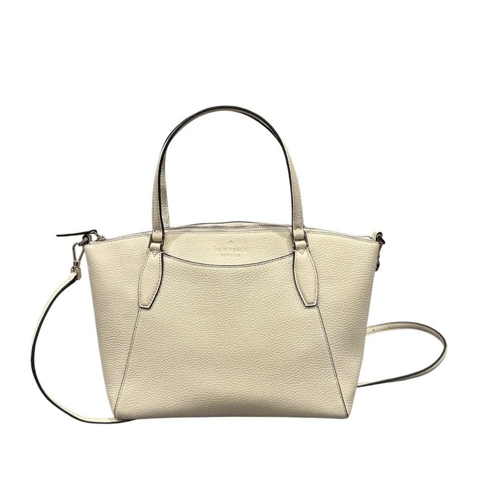 Kate‎ Spade Monica Satchel /Crossbody Handbag Buttermilk Glaze Leather EUC